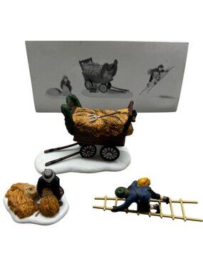 Department 56 Thatcher Figurine Set Holiday Decor Used READ